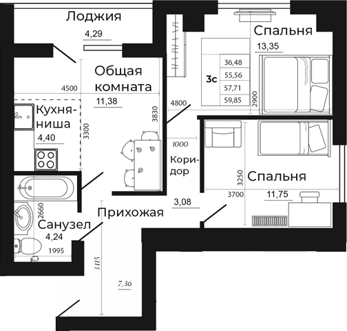 Планировка 35